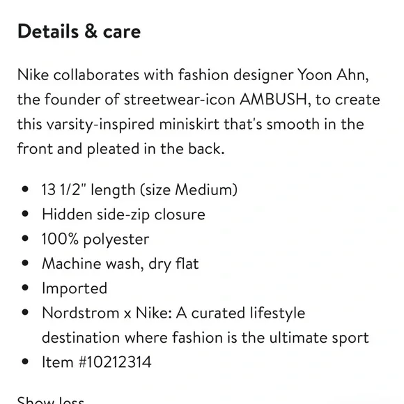 NIKE YOON AHN AMBUSH PLEATED SKIRT - Picture 5 of 5